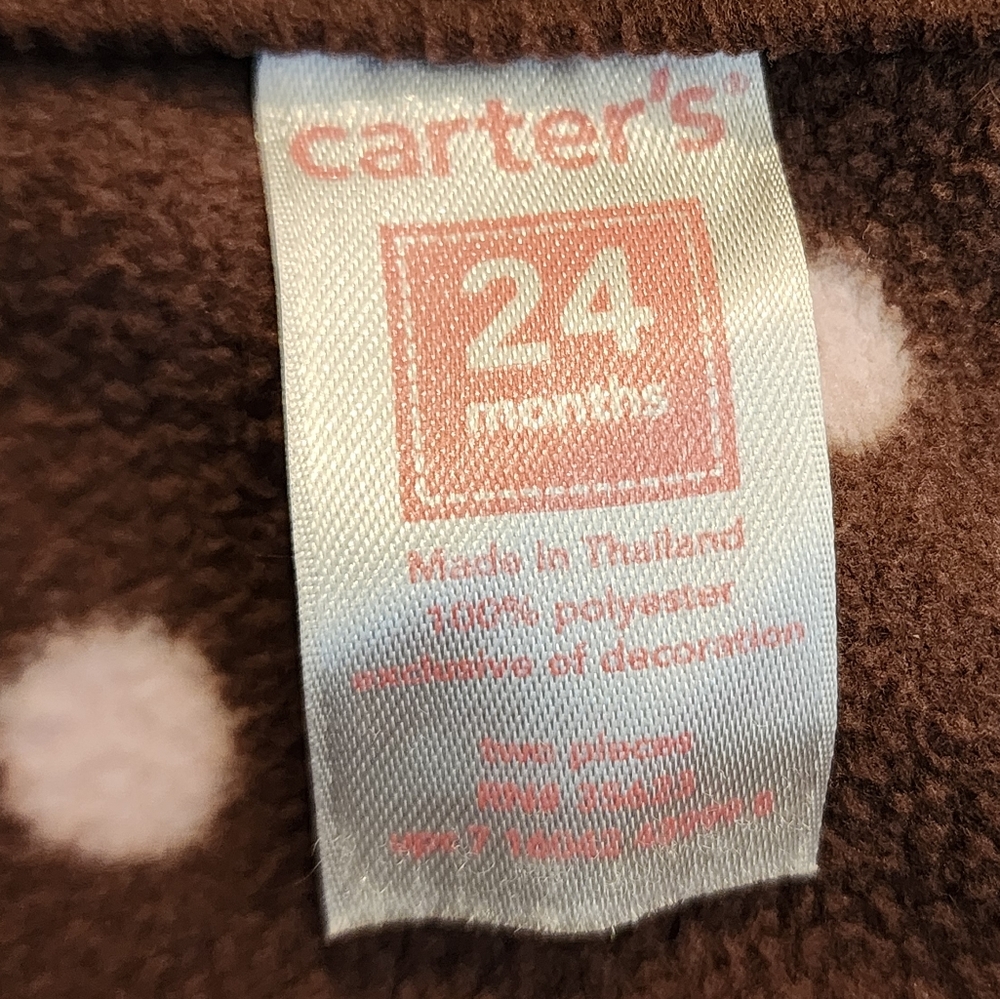 Carter's Brown Dress with Polka Dots 24 Months - Picture 6 of 7